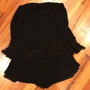 Black Romper w/ Tassels